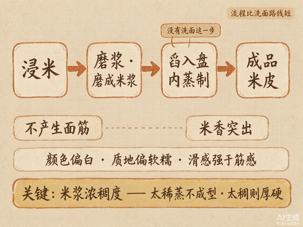 路线二:米浆蒸制的流程与成品特征