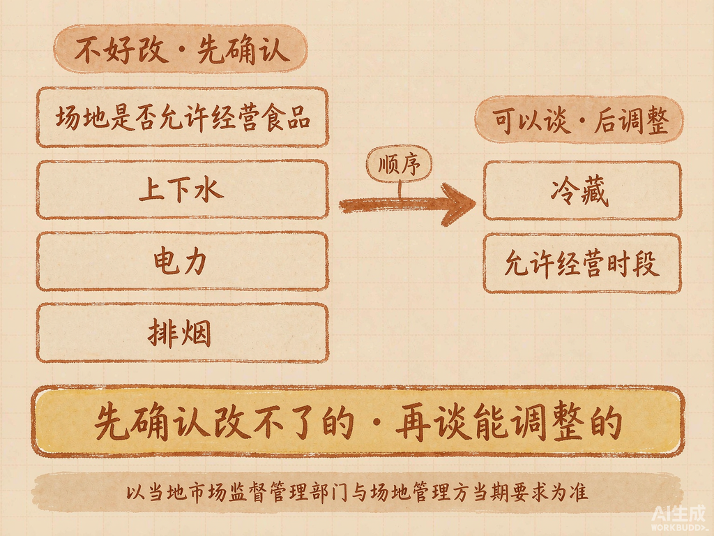 核对顺序:先确认改不了的,再谈能调整的